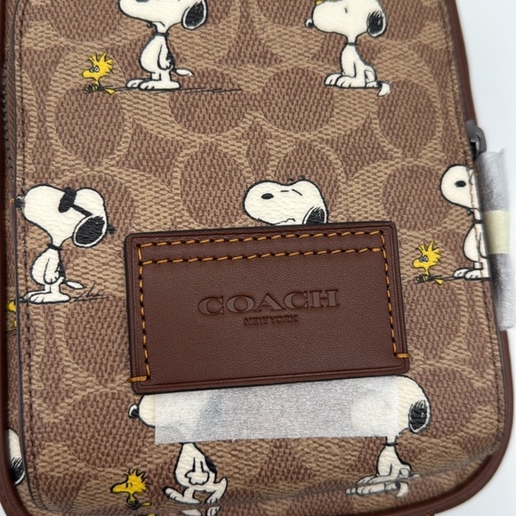 Coach X Peanuts Racer Sling Pack In Signature Canvas With Snoopy Print - Picture 3 of 14